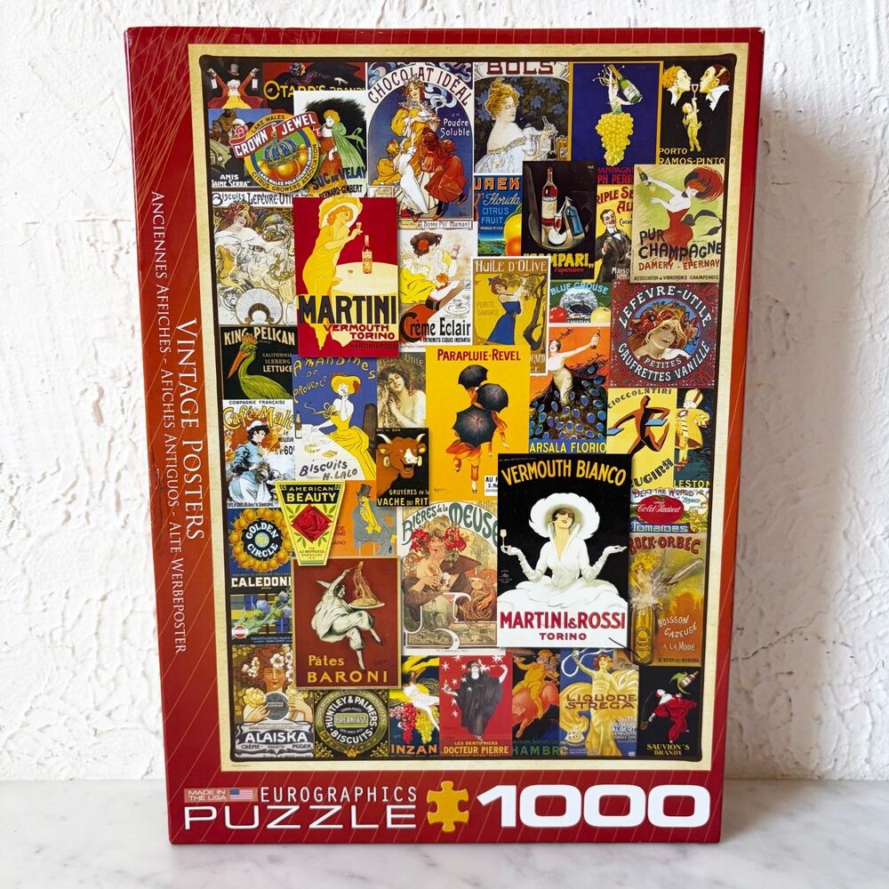 Vintage Posters Jigsaw Puzzle European Advertising 1000 Pieces Eurographics